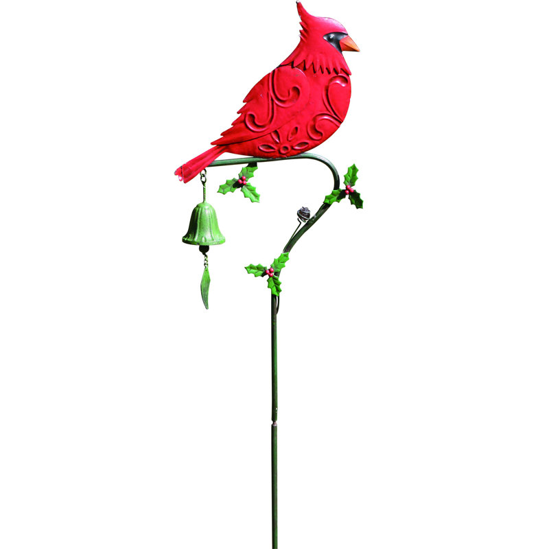 The Holiday Aisle® Haddon Metal Cardinal Garden Stake & Reviews | Wayfair
